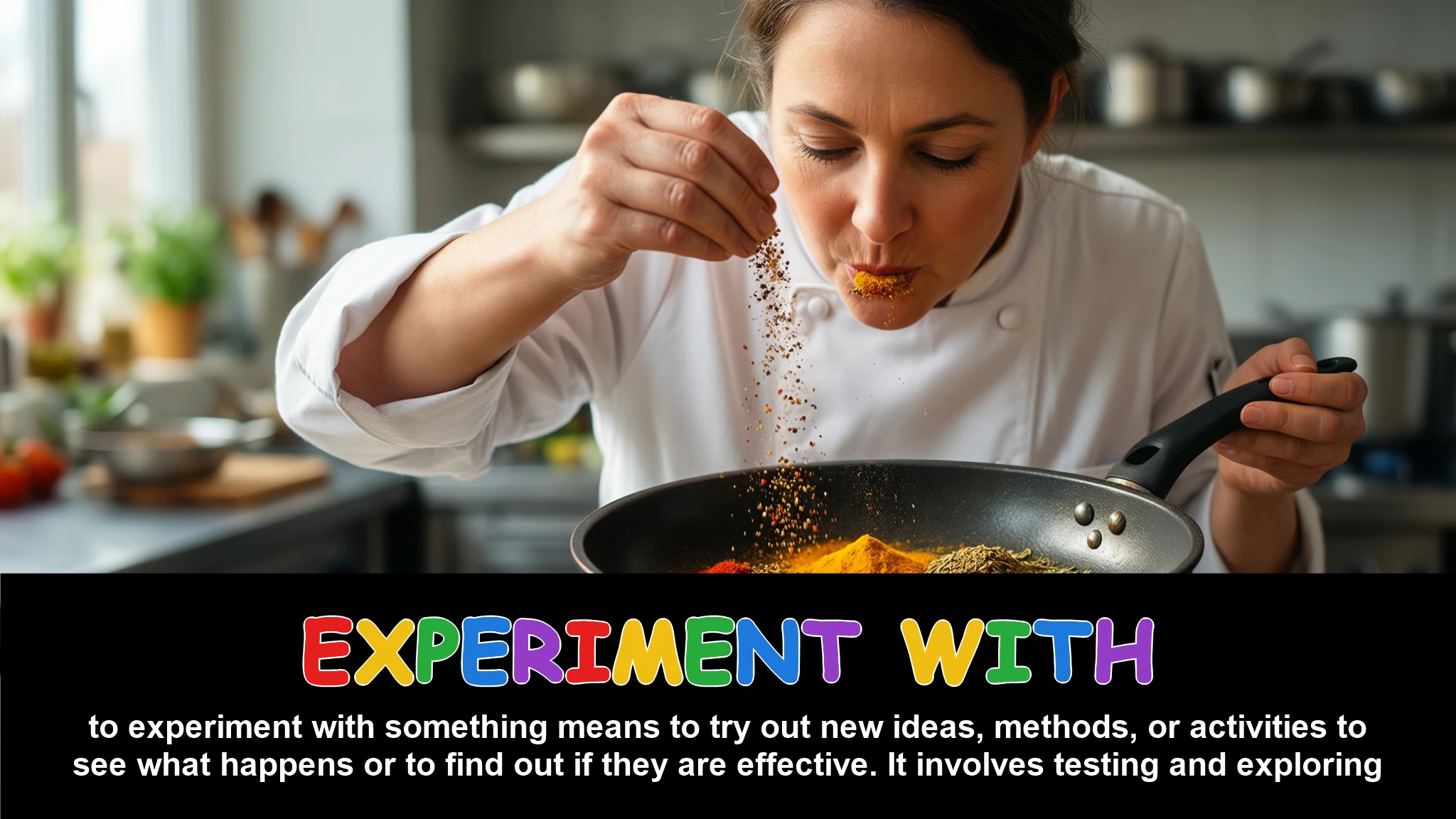 English Illustration for experiment with